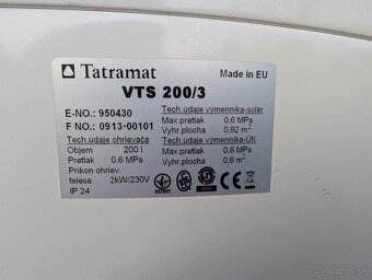 Predám Bojler Tatramat VS 200/3 - 2