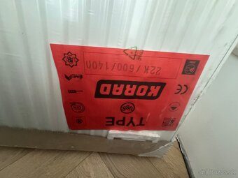 Predám 2 ks radiátorov Korad – 1600/600/22K a 1400/600/22K - 2