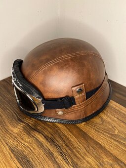 Moto prilba D33 + retro okuliare (veľ. XXL, 63–64 cm) - 2