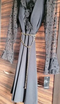 Cierne saty vel.M, nove s visackou - 2