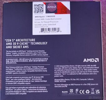 NOVÝ, NEROZBALENÝ AMD Ryzen 7 9800X3D - 2
