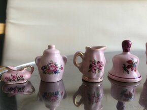 Miniatúry ružový porcelán - 2