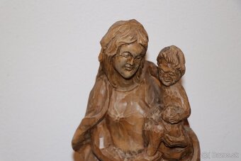 Marie a Jezulátko soška socha dřevo (225J) - 2