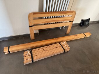 Drevená posteľ + rošt 90x200 masív - 2