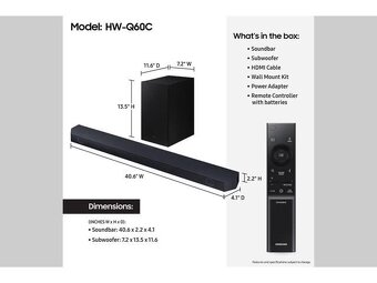 Samsung Q60C Soundbar - 2