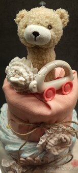 Plienková torta ružová - 2