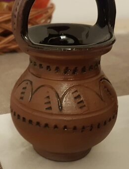 Dekorácia - zdobený keramický džbánik - 2