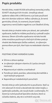 Tvarové solárium Efbe Schott 838 - 2