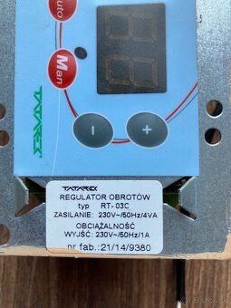 Predám malo používaný Regulátor teploty pre otáčky krbových - 2