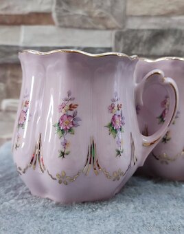 Růžový porcelán, 2 hrníčky, Chodov - 2