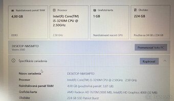 Predám notebook DELL Vostro 3560 + Win10Pro + MS Office - 2