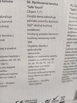 Rýchlovarná kanvica Rhonson R-7522 Safe Touch - 2