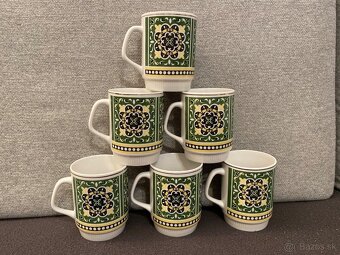 Retro čínske hrnčeky - zelené - 2