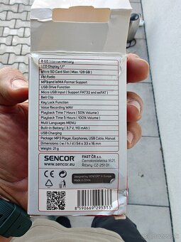 MP3 prehrávač Sencor SFP 4408 RD čierny/červený - 2