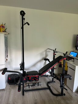 Sada na cvičenie 115kg- lavička a kladka - 2