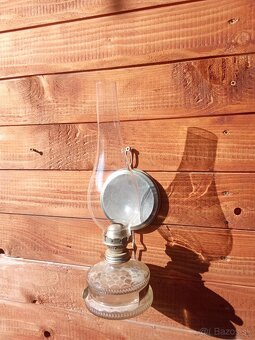 Starožitná závesná petrolejová lampa - 2