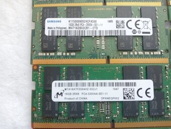 predám pamäte pre notebooky , (sodimm) 16gb DDR4 - 2