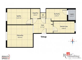 3-izbový byt určený na kompletnú rekonštrukciu Jedľová ul. - 2