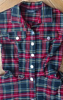 Tartanové košeľové šaty - 2