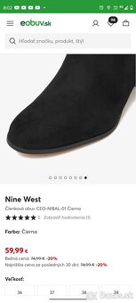 NOVÉ Nine West členkové čižmičky LACNO - 2