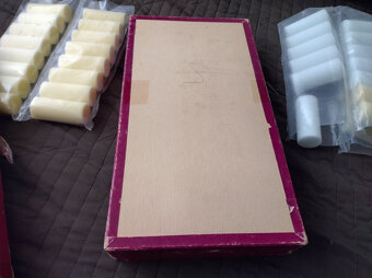 retro krabica na vianocne ozdoby - svetlá - 2