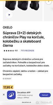 Súprava detských chráničov S na korčule - 2