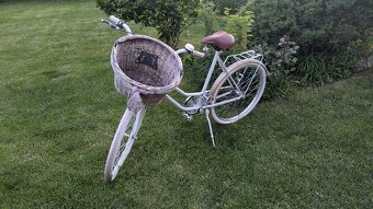 Retro bicykel 26" biela metaliza - 2
