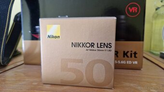 Predám zánovný svetelný objektív Nikon NIKKOR 50mm f/1.8 - 2