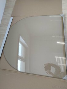 Ochranné sklo pod kachle polkruhové 100x100 cm 8 mm nové - 2