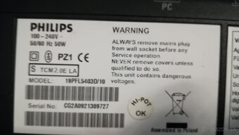 LCD TV 19PFL5403D/10 Philips - 2