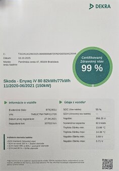 Škoda Enyaq 80, 150 kw v super stave so zárukou - 2