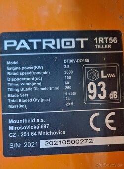 Kultivátor Patriot 1RT56 2021 - 2