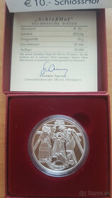 Strieborná minca Rakúsko - 10 € Schlosshof proof (2003) - 2