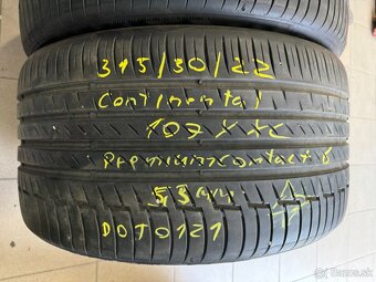 R22 315/30 Continental Premiumcontact 6 107Y 2x5.5MM - 2