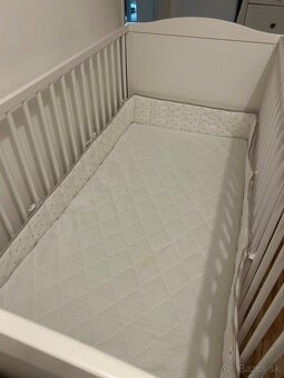 Predám detskú postieľku IKEA SMÅGÖRA 70x140 cm s matracom - 2