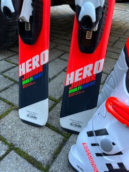 Lyže Rossignol Hero junior 110cm + lyžiarky 20,5 - 2
