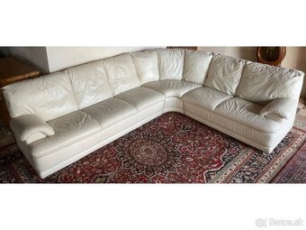 Moderní rohová kožená sedací souprava, 2663 - 2