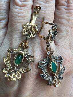 Nausnice striebro a 18k zlato - 2