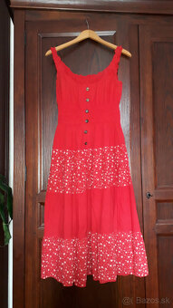 červene šaty S-M - 2