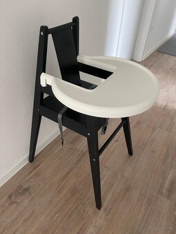 BLÅMES Detská vysoká stolička/podnos, čierna - 2