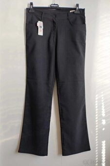 Nové dámske čierne nohavice rovného strihu (Hua Ge) - 2