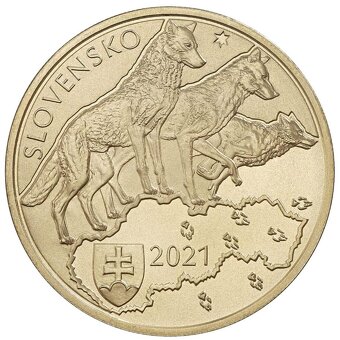 Vlk dravý 5 euro 2021 - 2