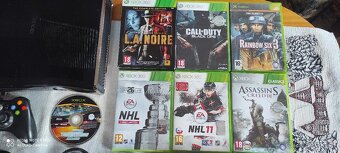 Xbox 360 slim 250gb+hry - 2