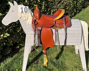 Westernový sedlový komplet 10) rezato hnědé Twist - 2
