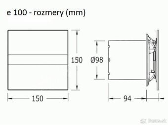 Bytový ventilátor Cata E-100 GT - 2