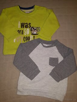 Tričká a svetre v.80 - 7 ks - 2