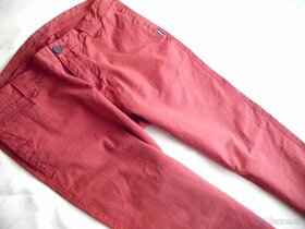 Desigual pánske chino nohavice bordovo červené L-XL - 2