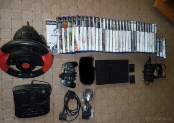 Predám - Sony  PlayStation 2 SLIM PS2 + 33 rôznych Hier - 2