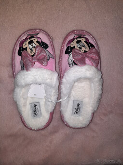 Modré domáce teplé papuče Ovečka Minnie Mouse 36-37 - 2
