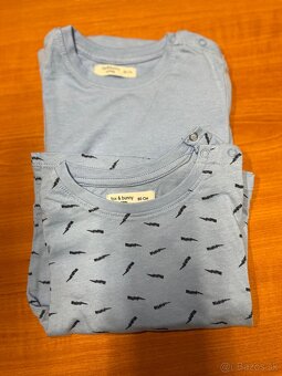 Tričká s dlhým rukávom, 2ks, veľkosť 80, top stav - 2